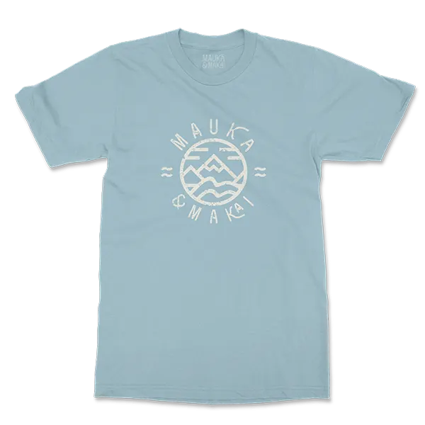 T-Shirts Eroded Logo Camiseta producidas a mano color cielo