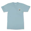 camiseta producidas a mano basic logo azul