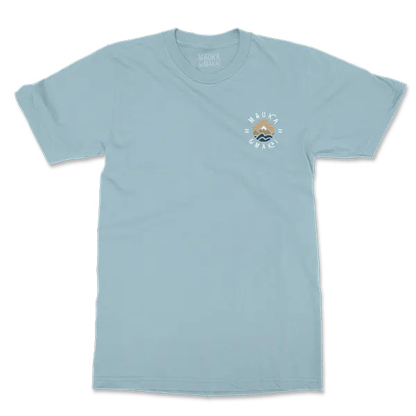 camiseta producidas a mano basic logo azul